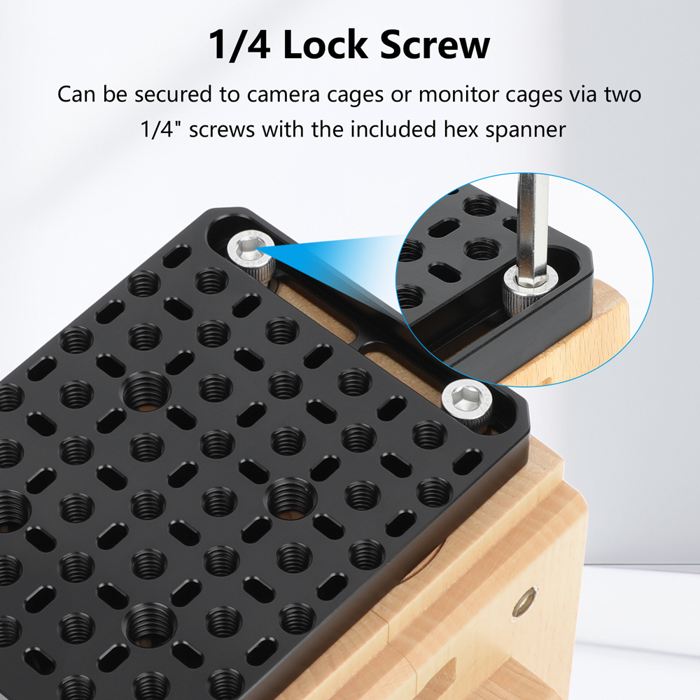 CAMVATE Cheese-Style Extension Plate with Anti-Twist Accessory Threads