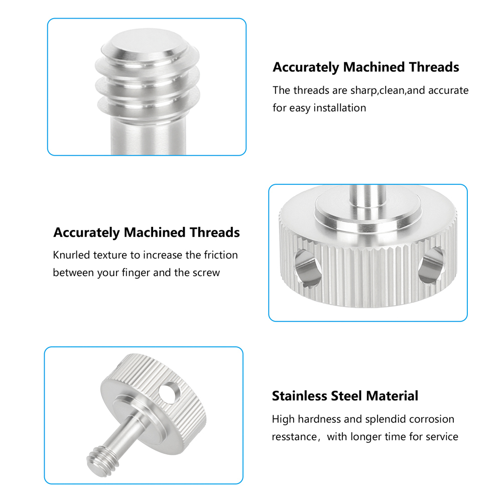 CAMVATE 1/4"-20 Captive Thumbscrew (2-Pack)