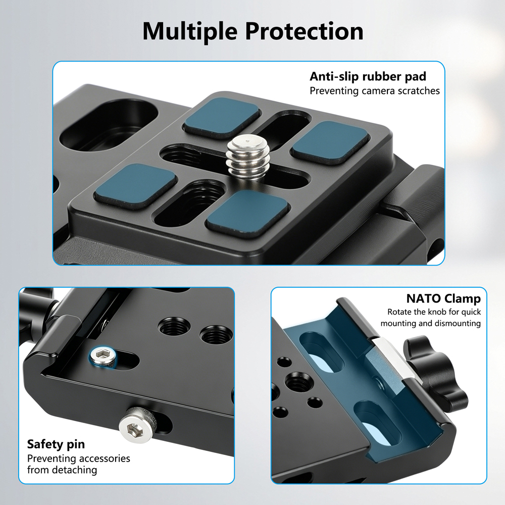 CAMVATE NATO Clamp to Arca-Type Quick Release Baseplate