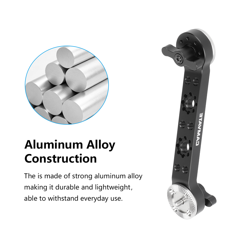 CAMVATE ARRI-Style Rosette Extension Arm with M6 Thread and Screw Mount