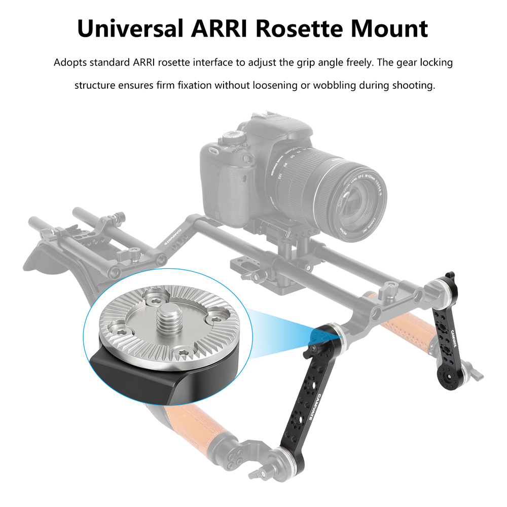 CAMVATE ARRI-Style Rosette Extension Arm with M6 Thread and Screw Mount