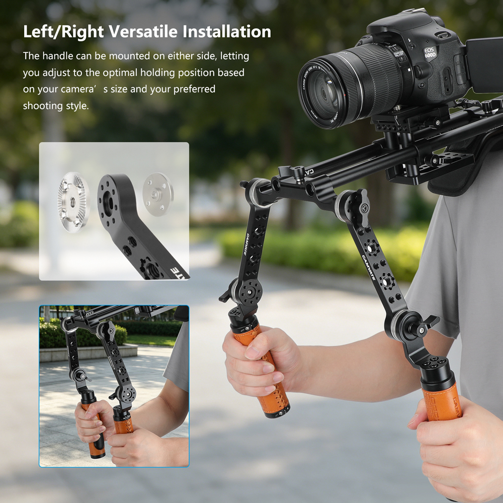 CAMVATE ARRI-Style Rosette Extension Arm with M6 Thread and Screw Mount