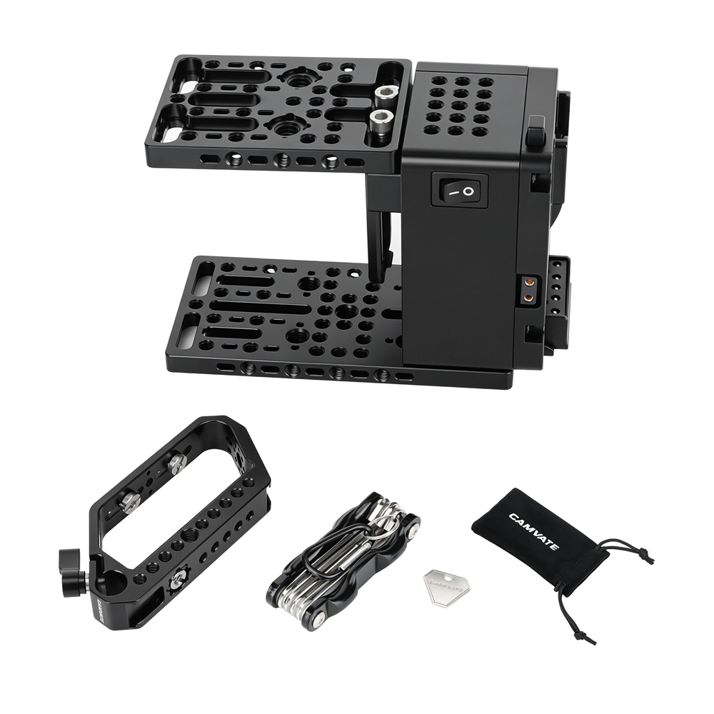 CAMVATE Height-Adjustable Camera Cage Expansion Module Cinema Rig with Top Handle