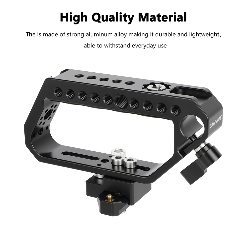 CAMVATE Camera Top Handle Grip with Cold Shoe & Anti-Twist ARRI Accessory Mounts