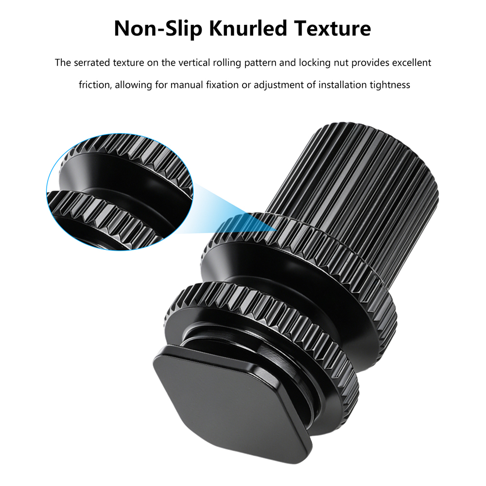 CAMVATE Camera Hot Shoe Mount To 1/4"-20 Female Thread Screw Adapter For DSLR Camera Rig (Red)