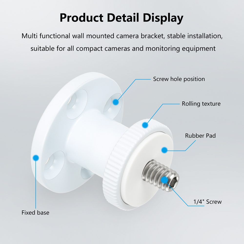 CAMVATE 1/4"-20 Male Thread Screw With Wall / Table / Ceiling Mount