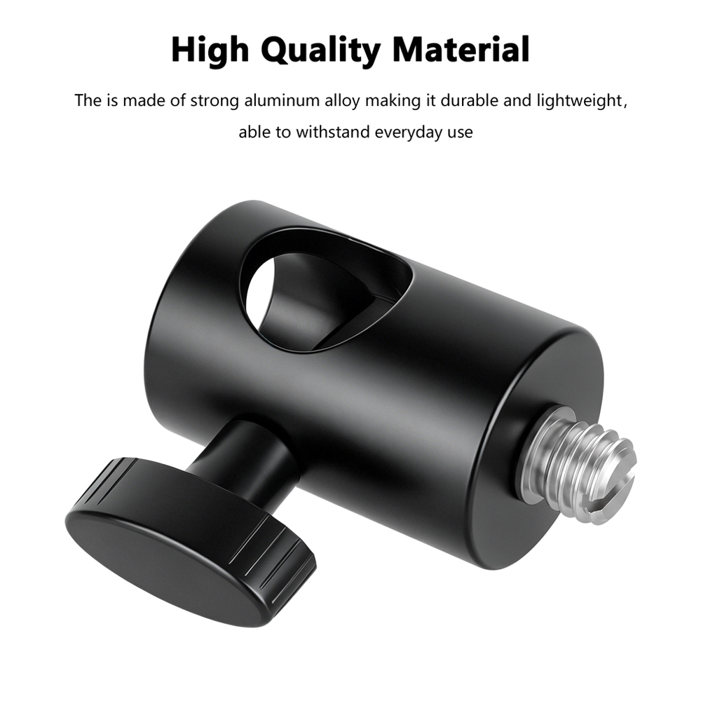 CAMVATE 16mm Light Stand Head Mount With 1/4"-20 Thread Screw Adapter