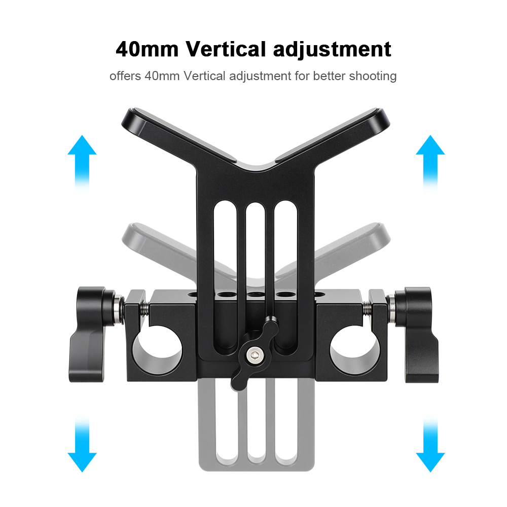 CAMVATE Lens Support 15mm Rod Clamp Rail Block for DSLR Rig Rod Support Rail System