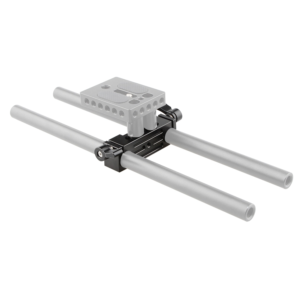CAMVATE Rod Clamp 15mm Railblock (Black, 2-Piece)