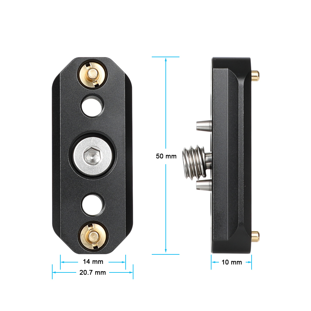 CAMVATE Standard NATO Safety Rail (50mm) Quick Release With 3/8"-16 Thread Screw & ARRI Locating Pins