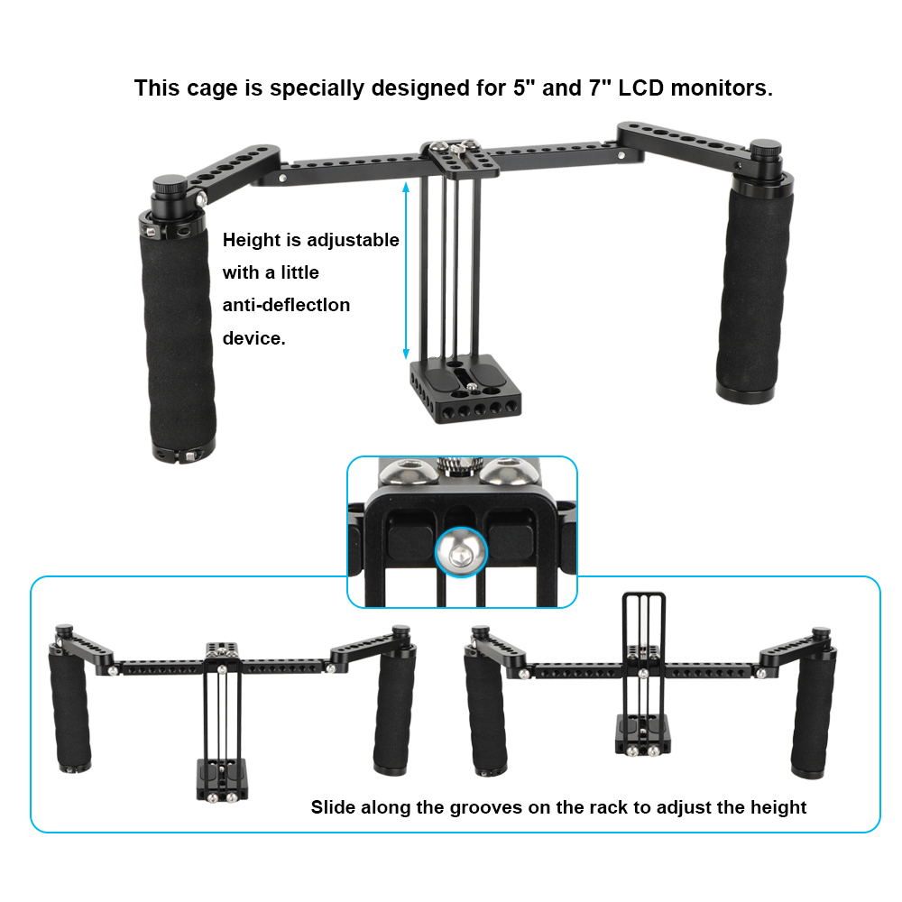 CAMVATE Concise Monitor Cage With Adjustable Sponge Handles