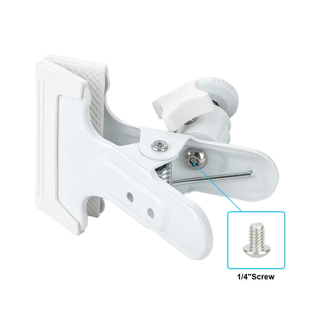 CAMVATE Spring Clip Clamp with Mini Ball Head Mount (White)