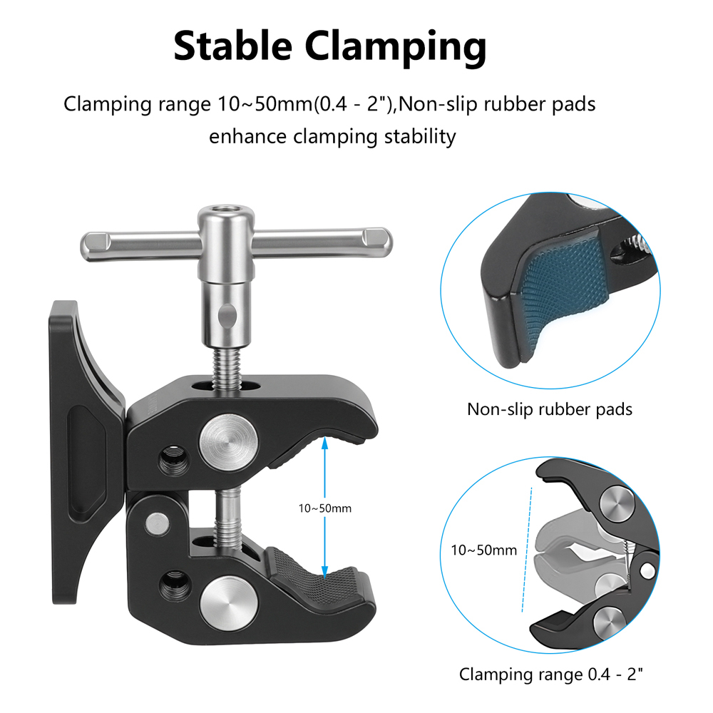 CAMVATE Extension Support (Black) For BlackMagic Micro Signal Converter HDMI To SDI 3G + Universal Super Crab Clamp