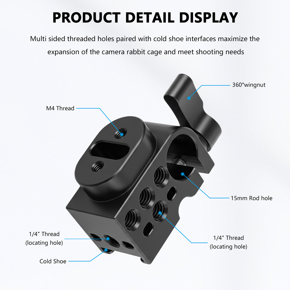 CAMVATE 15mm Single Rod Bracket