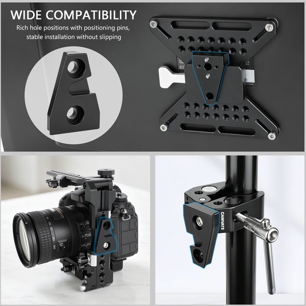 CAMVATE Quick Release V Lock Wedge Plate