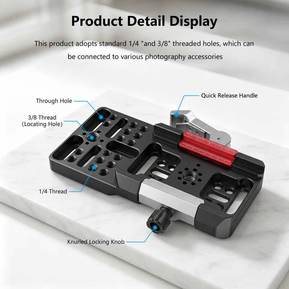 CAMVATE Arca & Manfrotto-Type Compatible Quick Release Clamp