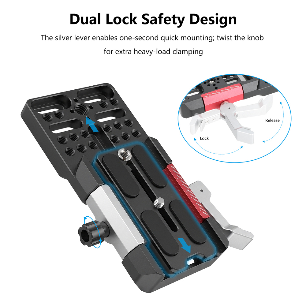 CAMVATE Arca & Manfrotto-Type Compatible Quick Release Clamp