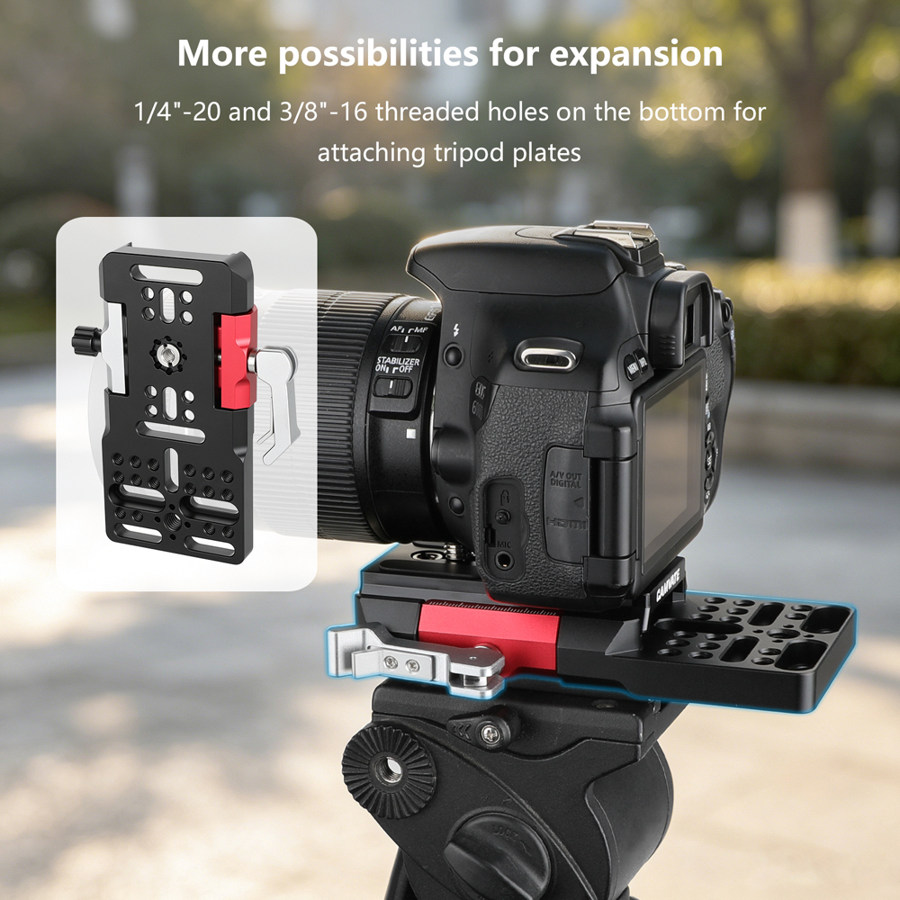 CAMVATE Arca & Manfrotto-Type Compatible Quick Release Clamp