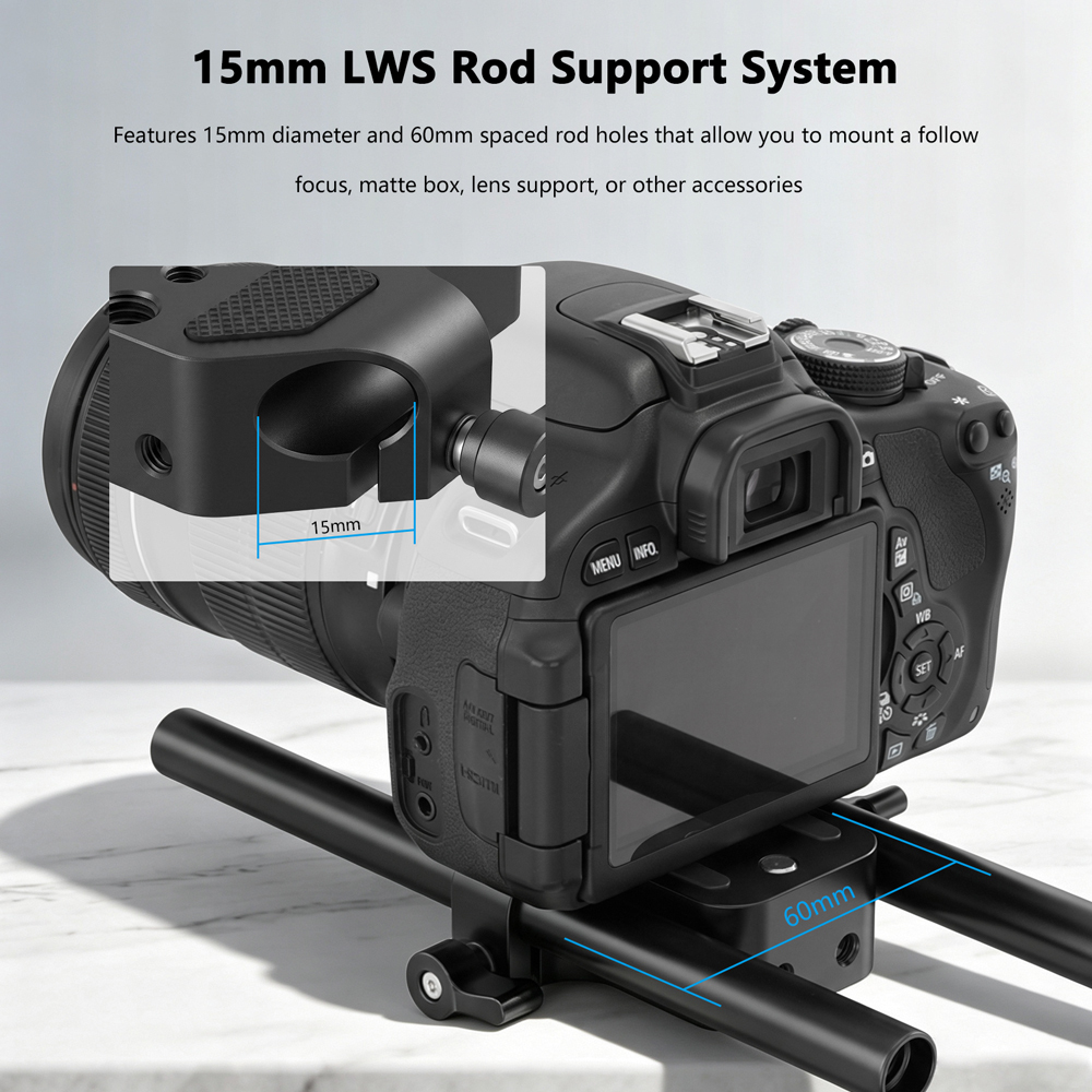 CAMVATE Baseplate (Red Wingnut)  For C100/300/500