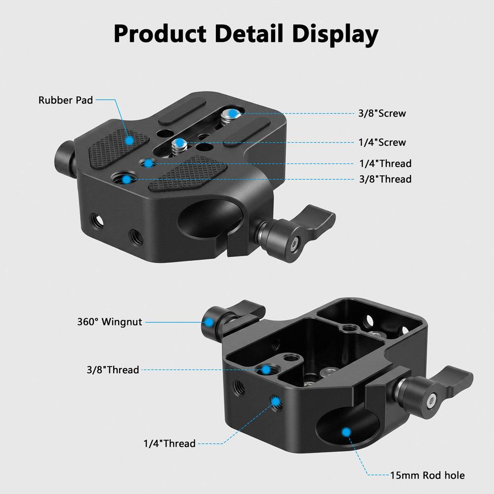 CAMVATE Baseplate (Red Wingnut)  For C100/300/500