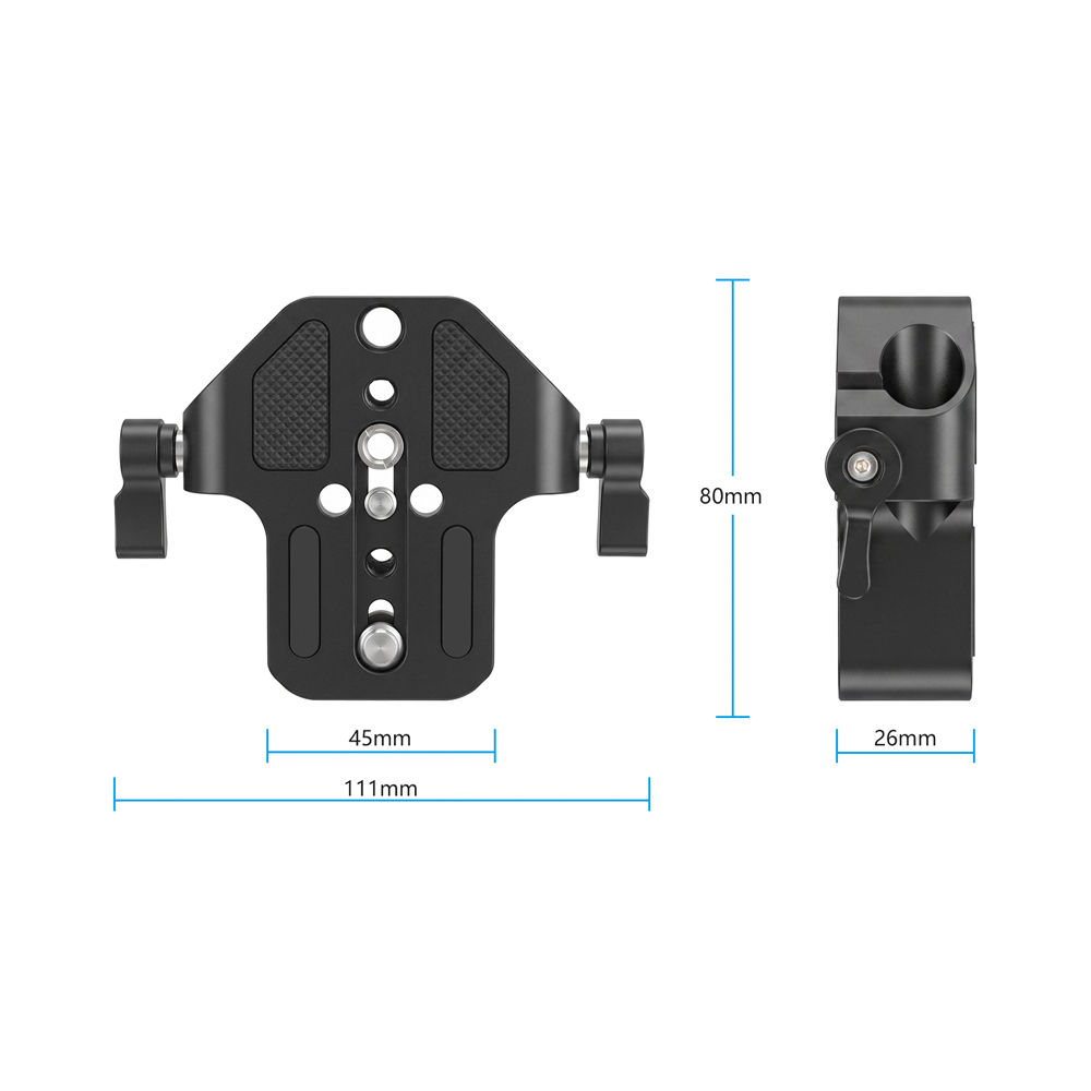 CAMVATE Baseplate (Red Wingnut)  For C100/300/500