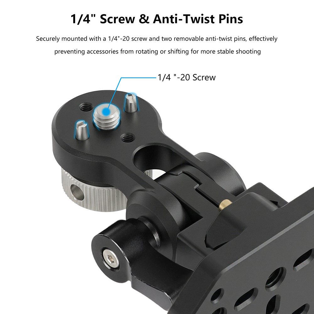 CAMVATE Adjustable Accessory Mounting Plate with Swivel Arm