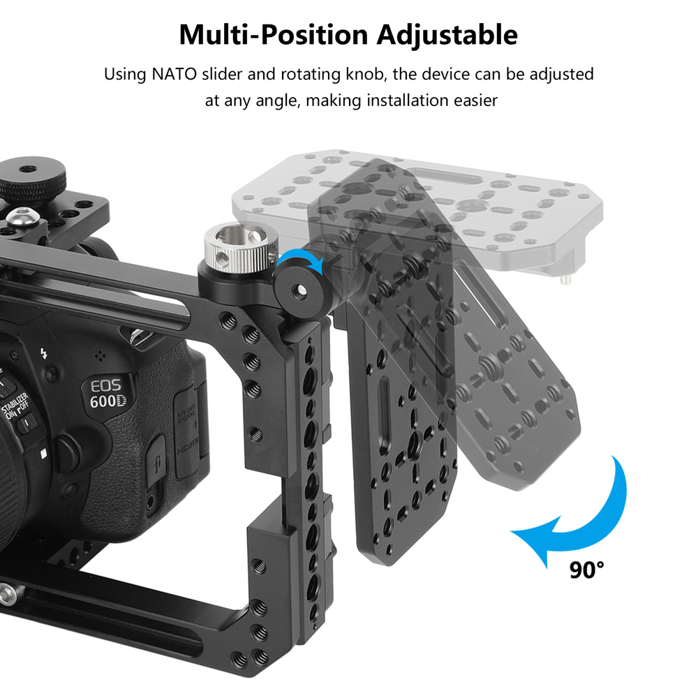 CAMVATE Adjustable Accessory Mounting Plate with Swivel Arm