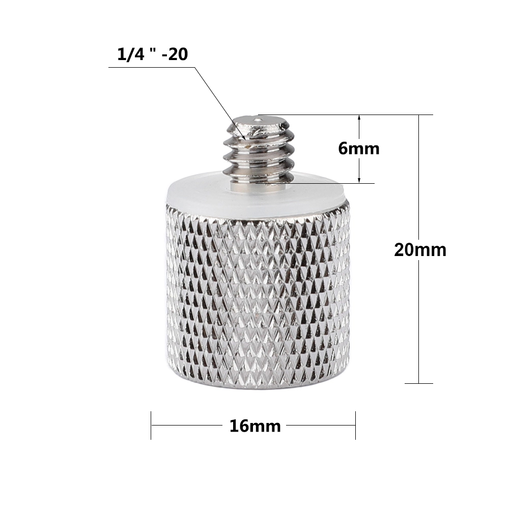 CAMVATE 3/8"-16 Female To 1/4"-20 Male Tripod Thread Reducer / Adapter Brass NEW