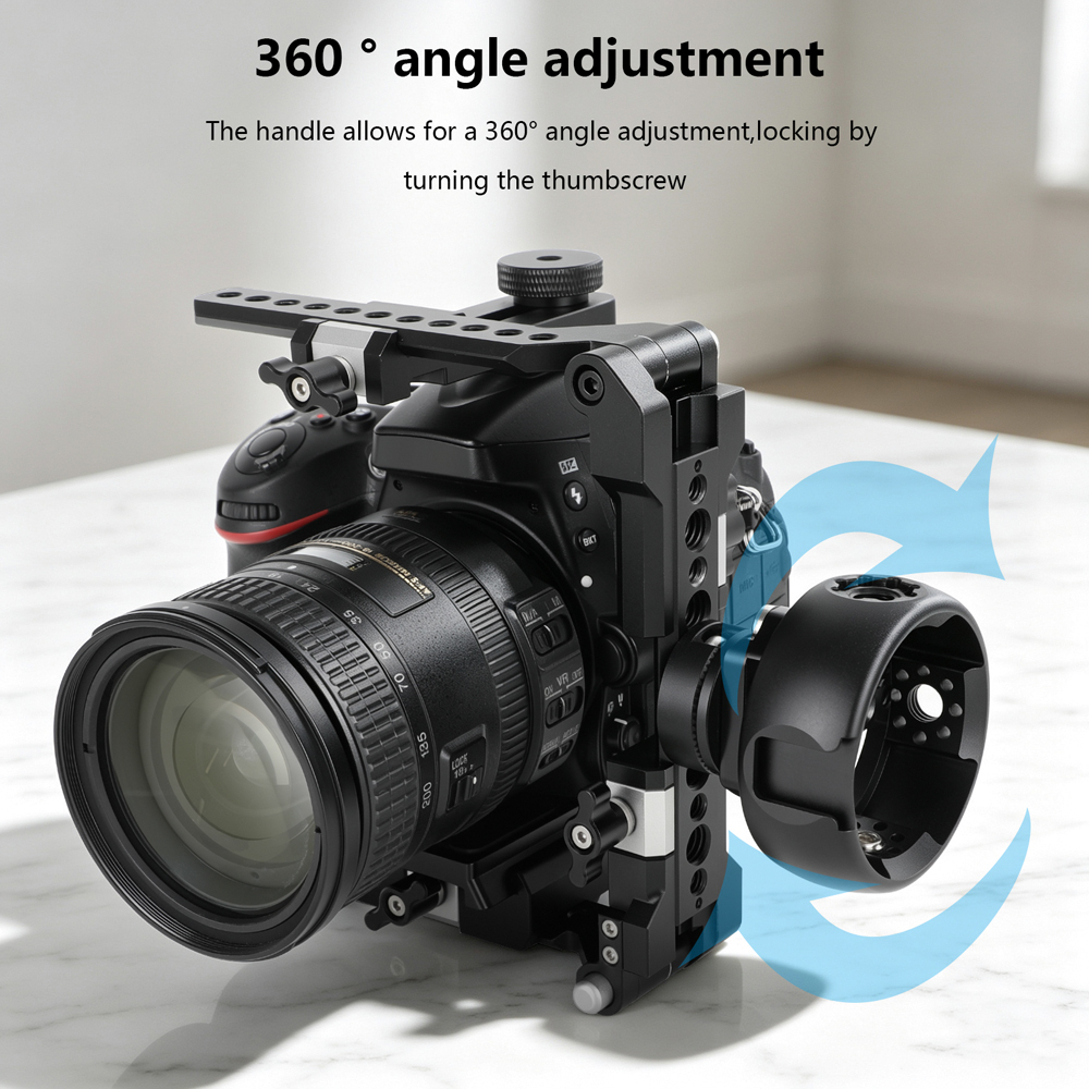 CAMVATE Side Handgrip with ARRI-Compatible Rosette Mount (Round)