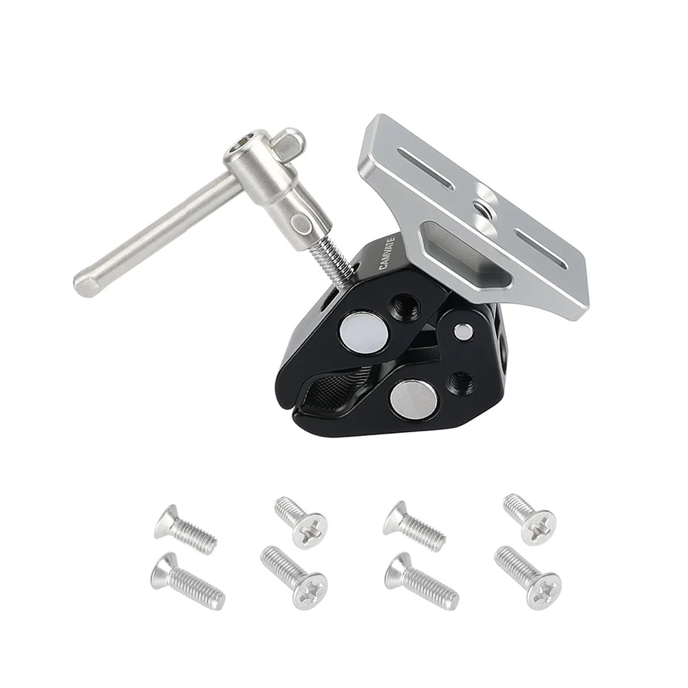CAMVATE Extension Support (Titanium Color) For BlackMagic Micro Signal Converter HDMI To SDI 3G + Universal Super Crab Clamp