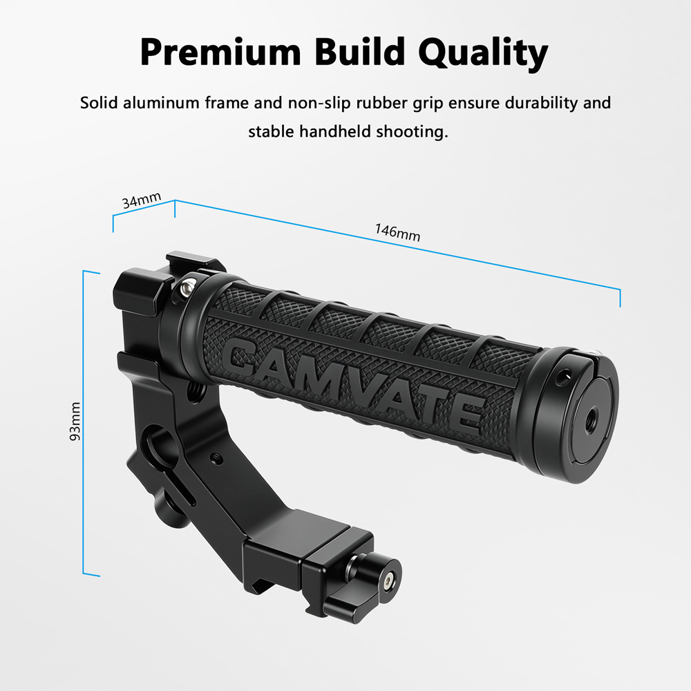 CAMVATE NATO Top Handle with ARRI Pin-Lock  & 15mm Rod Clamp