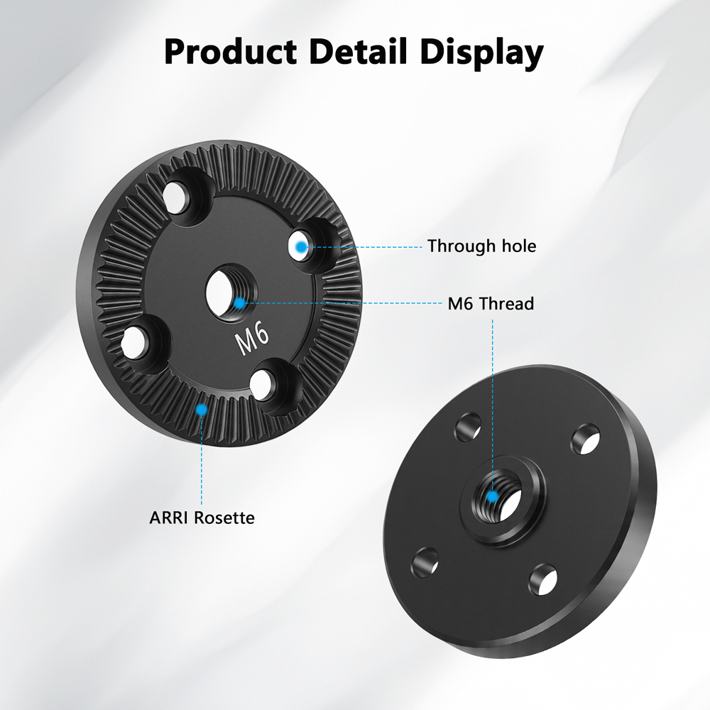 CAMVATE ARRI-Style Rosette with M6 Center Thread (Red)
