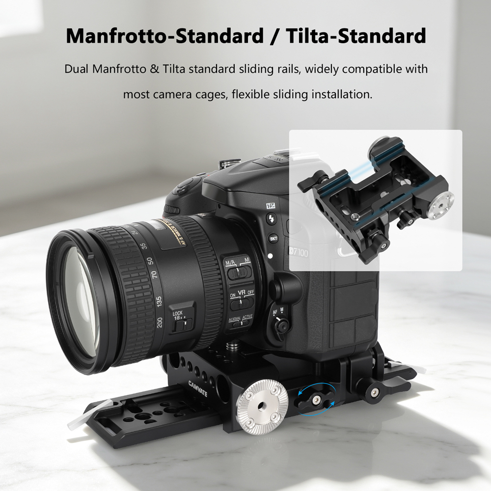 CAMVATE Tilta-Standard Dovetail Plate and 15mm LWS Baseplate