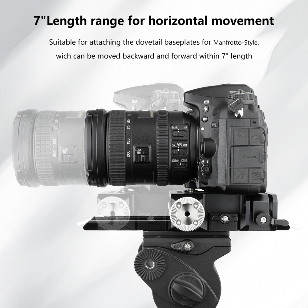 CAMVATE 8" Manfrotto-Style Bottom Dovetail Plate