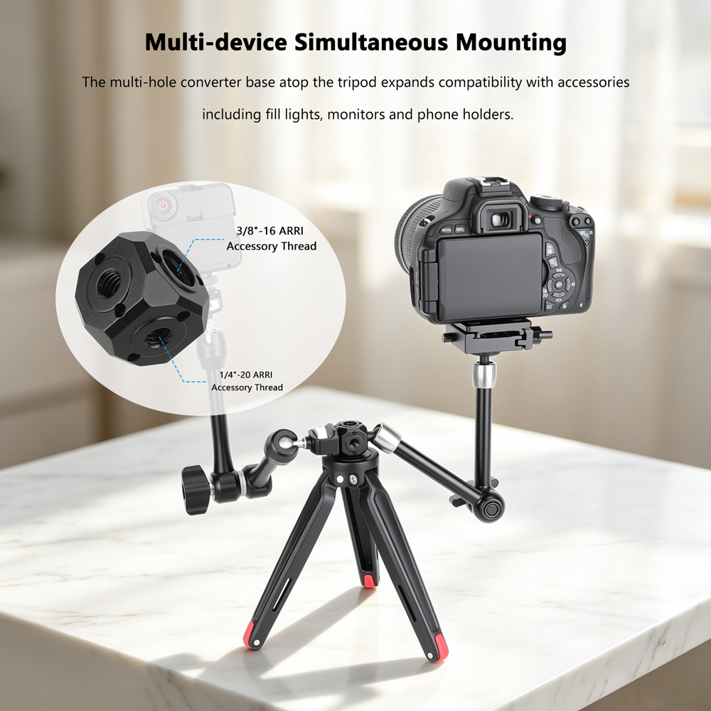 CAMVATE Smartphone Video Kit with Pocket LED Light & Mini Tripod