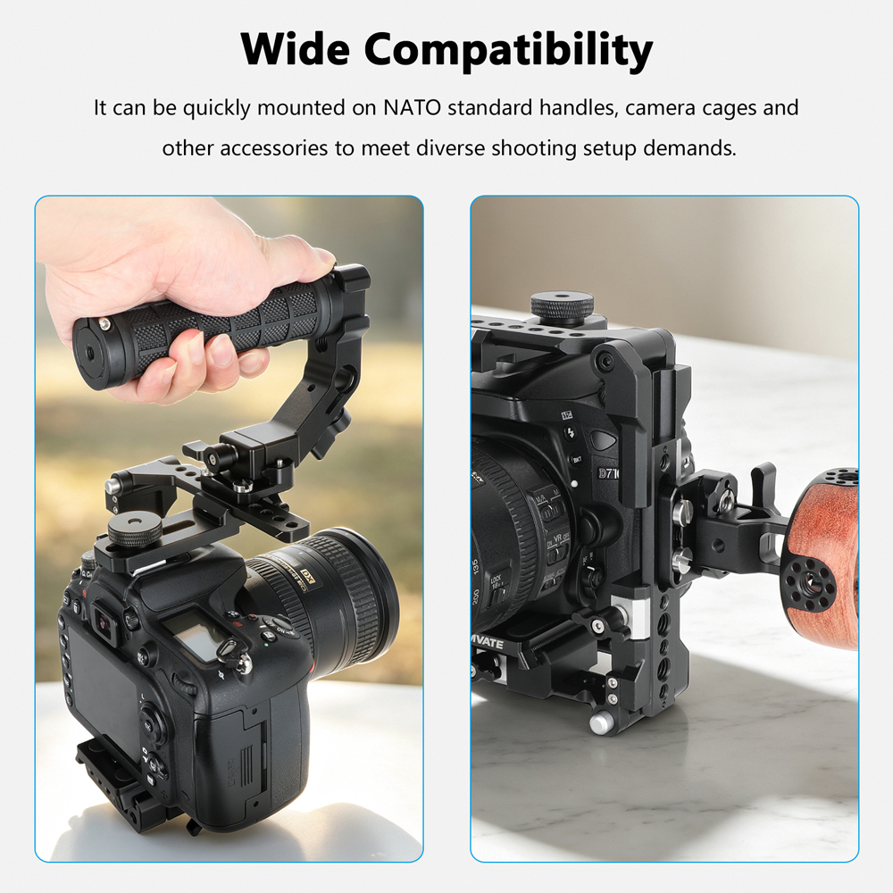 CAMVATE Quick Release NATO Safety Rail with 3/8"-16 ARRI-Style Anti-Twist Screw (3.9")