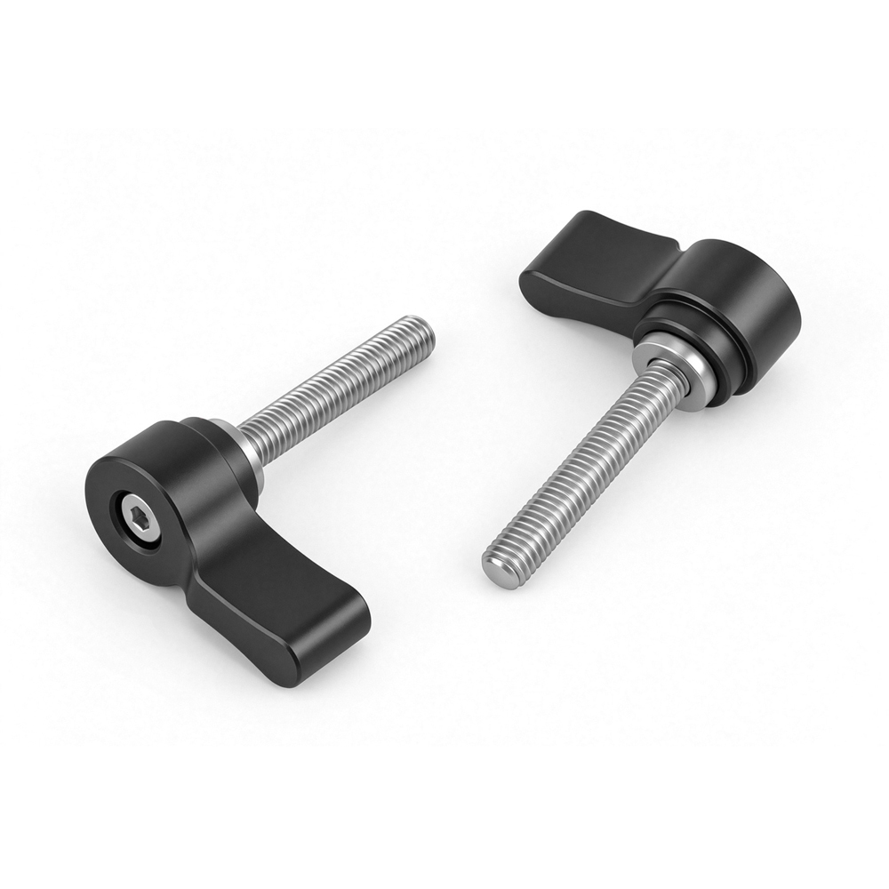 CAMVATE Tiny M5 Thumbscrew Assembly Knob (18mm, Black, 2-Pack)
