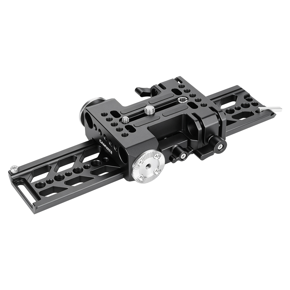 CAMVATE 10" Tilta-Standard Dovetail Plate and QR Baseplate with Double Rod Adapter