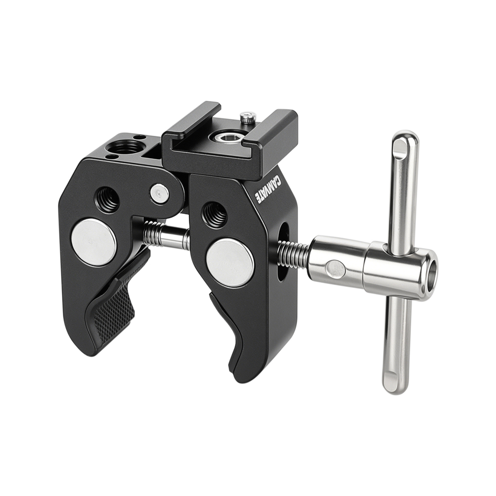 CAMVATE Super Clamp With 1/4" 3/8"Thread Hole Cold Shoe Mount