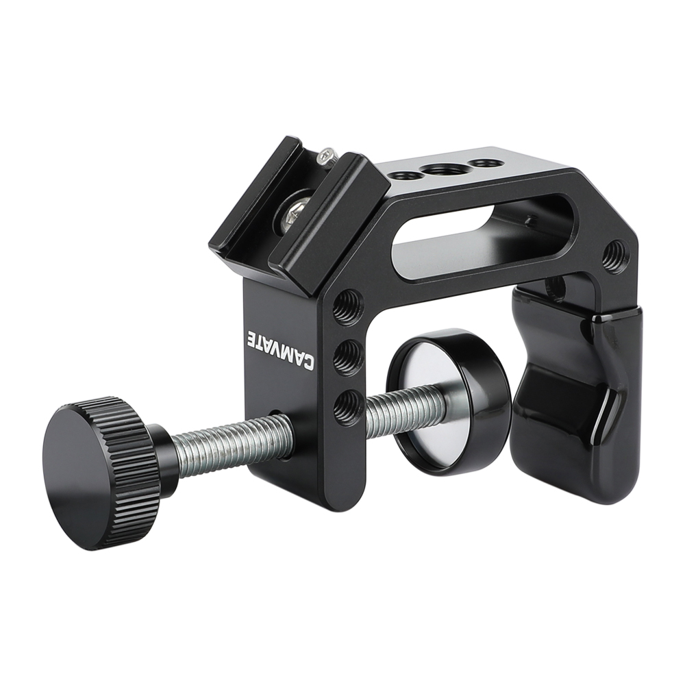 Universal C-Clamp Desktop Mount Holder Stand with Cold Hot Shoe Mount