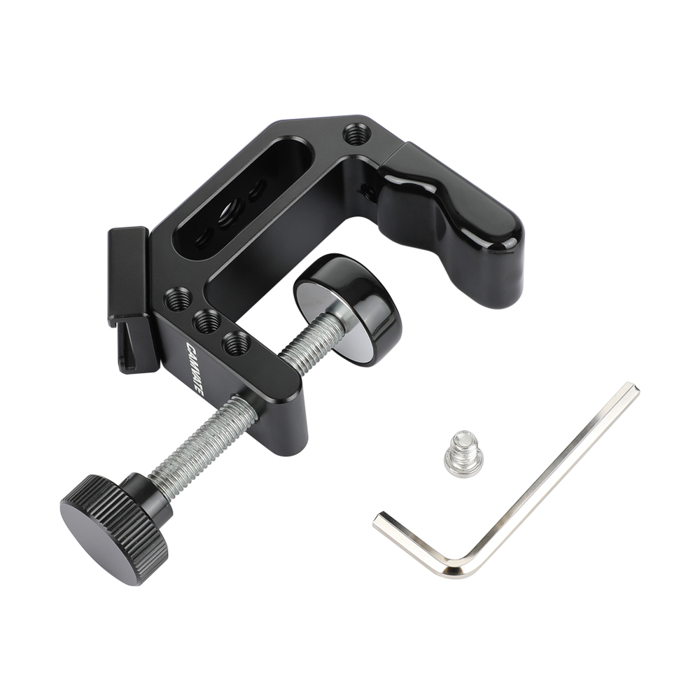 Universal C-Clamp Desktop Mount Holder Stand with Cold Hot Shoe Mount