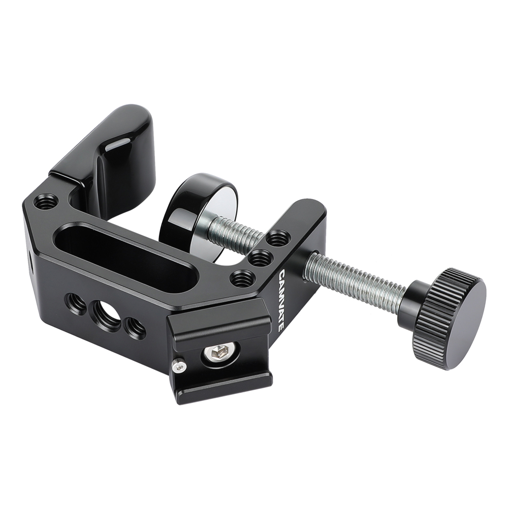 Universal C-Clamp Desktop Mount Holder Stand with Cold Hot Shoe Mount