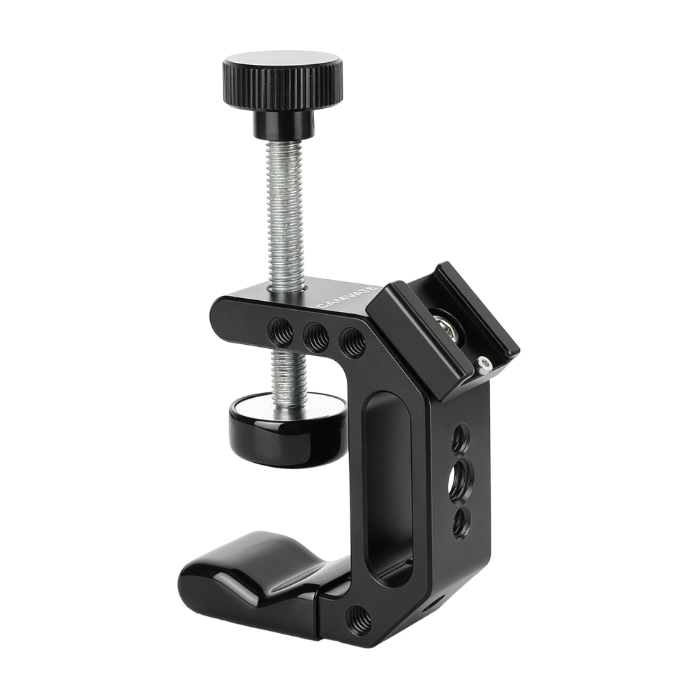 Universal C-Clamp Desktop Mount Holder Stand with Cold Hot Shoe Mount