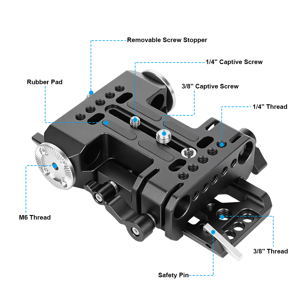 CAMVATE 6" Tilta-Standard Dovetail Plate and 15mm LWS Baseplate