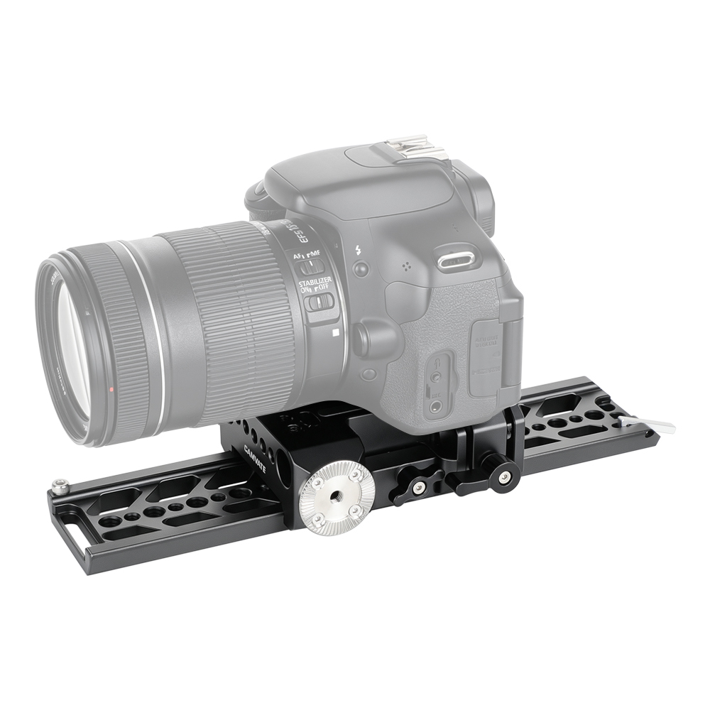 CAMVATE 10" Tilta-Standard Dovetail Plate and QR Baseplate with Double Rod Adapter