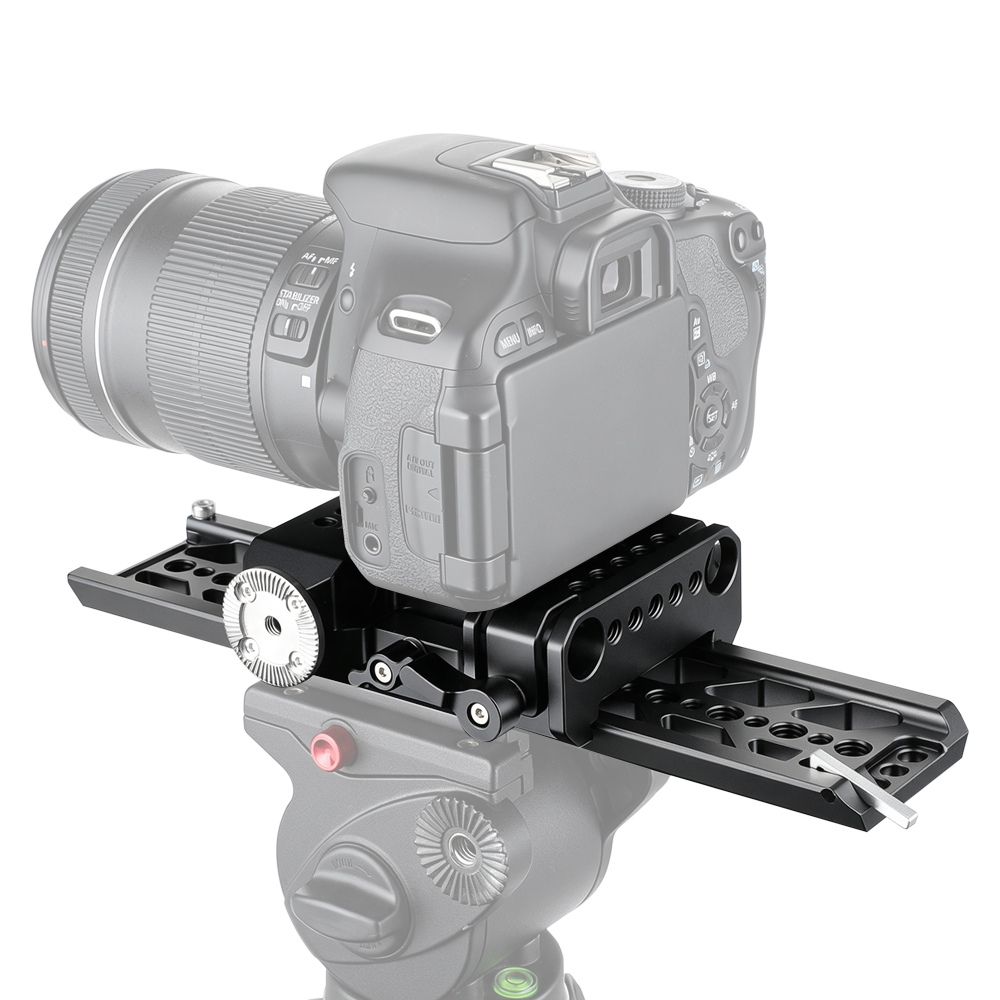 CAMVATE 10" Tilta-Standard Dovetail Plate and QR Baseplate with Double Rod Adapter