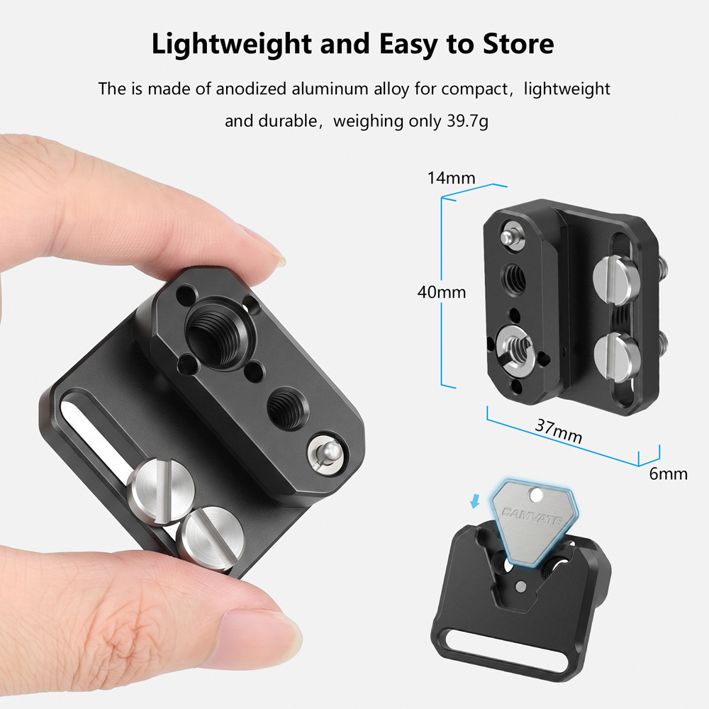 CAMVATE Quick Release NATO Safety Rail with ARRI 3/8"-16 Anti-Twist Thread