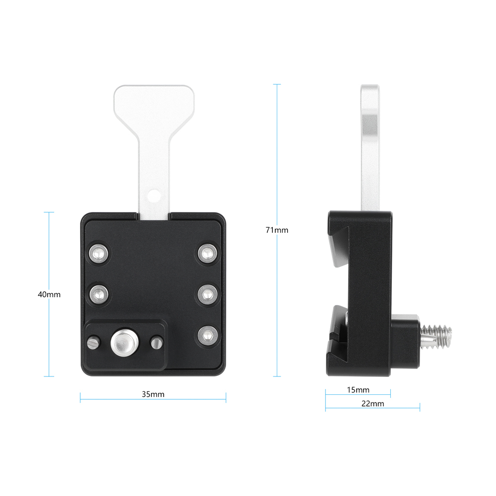 CAMVATE V-Lock Wedge Plate (Anti-Twist Accessory Mount 1/4"-20)