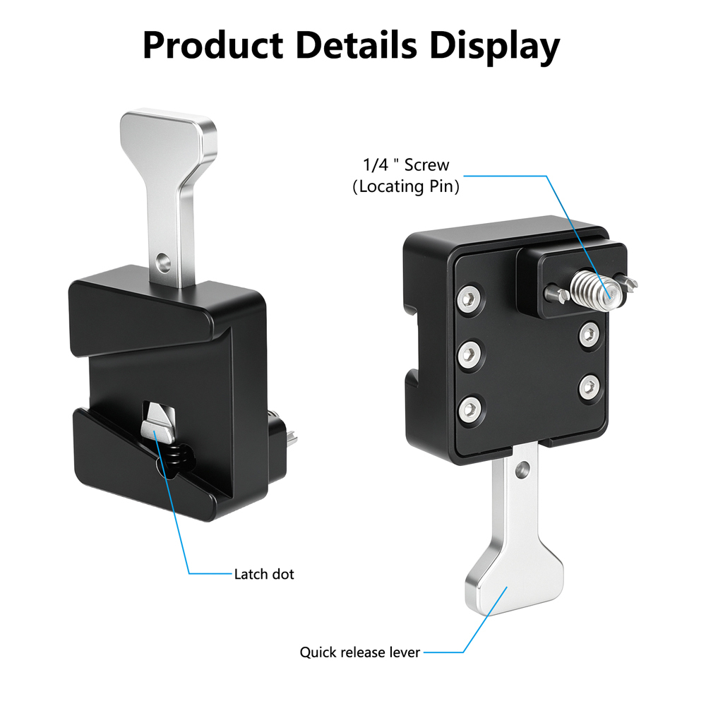 CAMVATE V-Lock Wedge Plate (Anti-Twist Accessory Mount 1/4"-20)