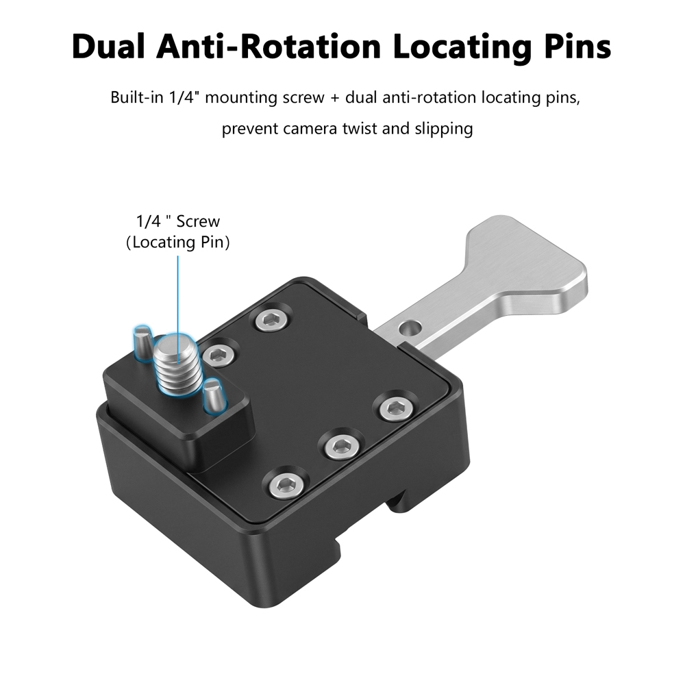 CAMVATE V-Lock Wedge Plate (Anti-Twist Accessory Mount 1/4"-20)